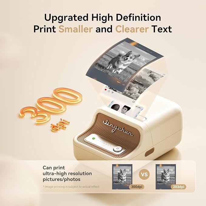 NIIMBOT B21 Pro Sticker Printer, 300DPI, Fun APP, Portable Inkless Label Printer, Bluetooth Sticker Maker for DIY Crafts, Notes, Scrapbook, Photo, Custom Labels & Gifts,Home Organization (White)