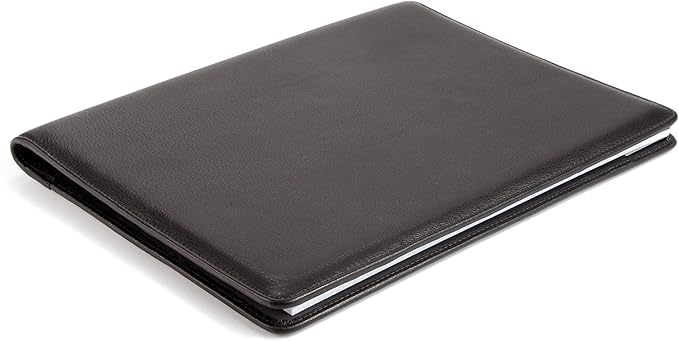Leatherology Black Onyx Standard Padfolio with Pen Loop
