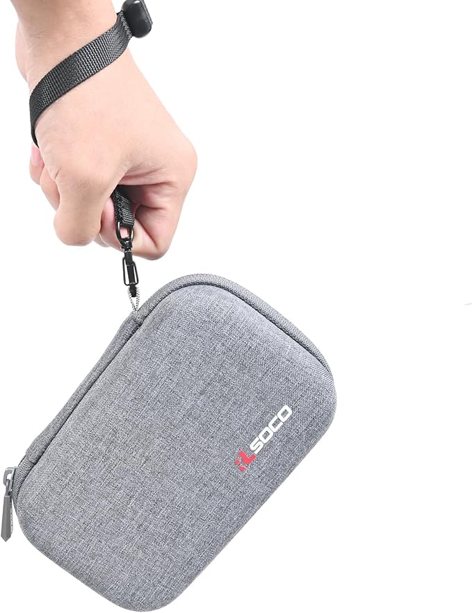 RLSOCO Hard Case for Memoking T02 & Nelko PM230 & Anycash & Phomemo M02/T02/M02X & Ponek & Memoqueen T02 Sticker Printer,Mini Bluetooth Portabel Sticker Maker - Grey (Case Only)