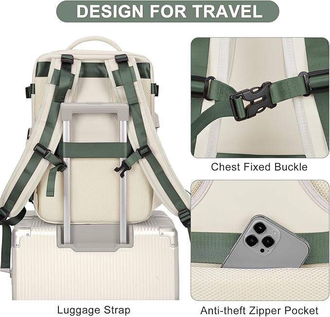 Travel Backpack For Women Men Airline Approved Carry On Backpack Flight Approved Waterproof Sports Luggage Backpack Casual Daypack Small Hiking Backpack
