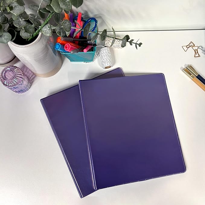 Samsill Plant-Based 1.5 Inch Durable Round Ring, Made in USA, View Binder, Eco-Friendly, USDA Certified Biobased, Single, Violet