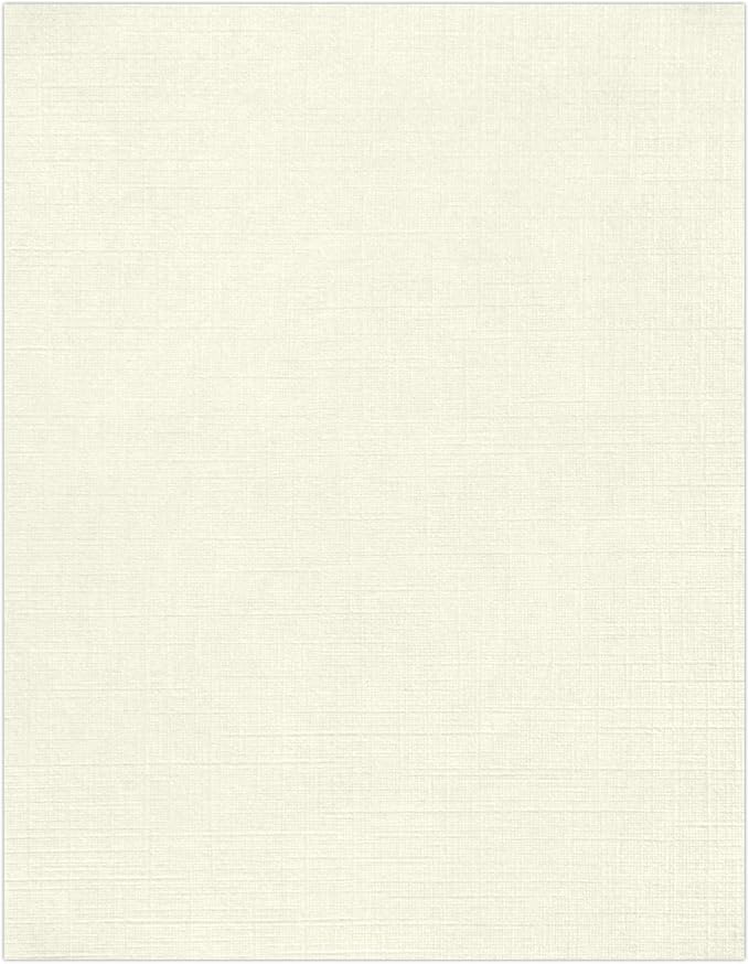 LUXPaper 8.5" x 11" Classic Linen Paper | Letter Size | Natural White | 70lb. Text | 500 Qty