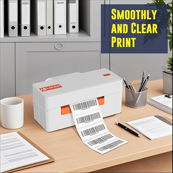 L LIKED 2.25" x 0.75" Direct Thermal Labels, Permanent Adhesive Address Barcode Label & Compatible with Rollo, Zebra and Other Desktop Printers (12 Roll, 20400 Labels)