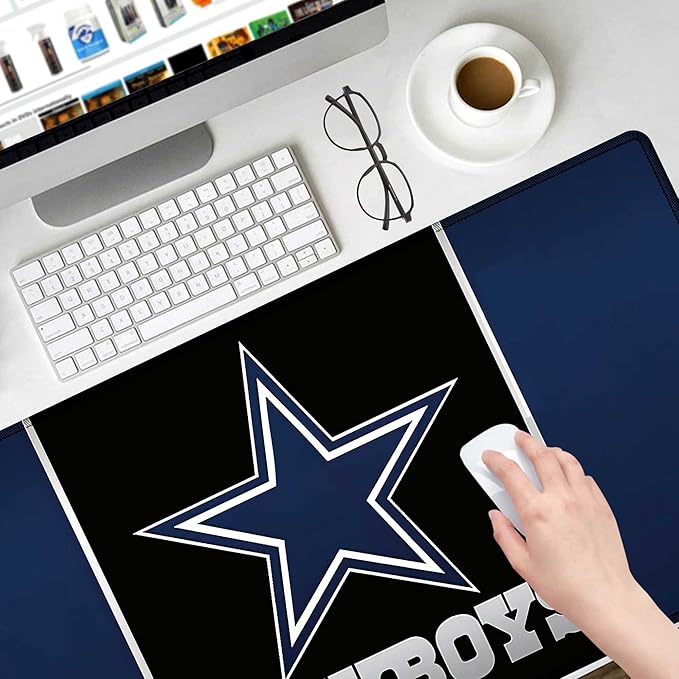 Large Mouse Pad Desk Mat for Home Office, Gaming Mousepad Extended Desk pad - Computer Keyboard Mouse Mat with Non-Slip Base and Stitched Edge Office Desk Organizers and Accessories