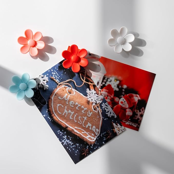 3D Solid Color Flower Cute Fridge Magnets for Locker, Colorful Strong Decorative Funny Refrigerator Magnets for Whiteboard, Kitchen, and Office (12 Pieces)