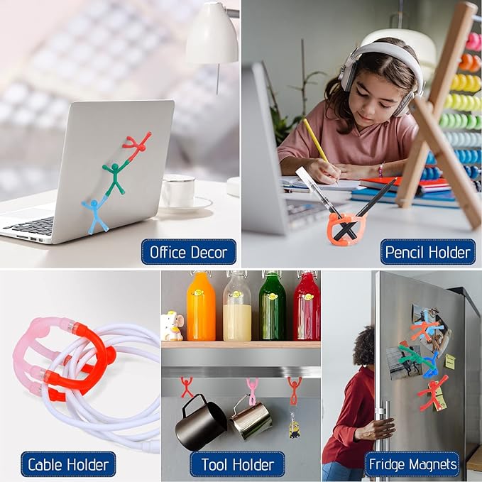 TRYMAG 10 Pcs Fridge Magnets Men, Funny Magnetic Humanoid Toys for Kids, Cute Fridge Magnet People for Office, Colorful Humanoid Magnetic Toys for Locker Decor, Adults, Whiteboard