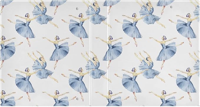 Ballet Dancer Decorative 3 Ring Binder 1.5 Inch Large View Binders with Pockets File Organizer for Office College School, 2 Pack
