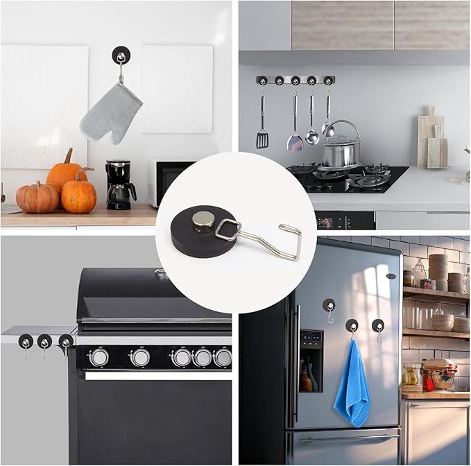 1.22' Inch Rubber Coated Magnetic Hooks for Hanging