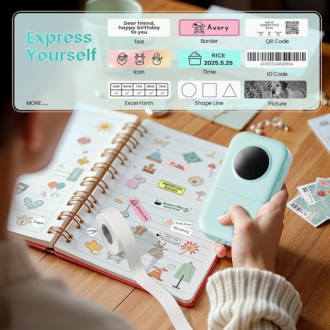 Phomemo Labels D30 Label Tape, Black on White Print Master Labels Refill Name Label, Sticker Thermal Paper Self-Adhesive, 12 x 40 mm (0.47 x 1.57 Inch) 160 Tapes/Roll, 3-Roll for Kids School Items