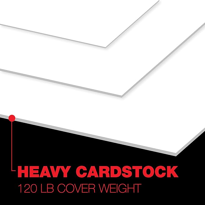 Accent Opaque White 8.5” x 11” Cardstock Paper, 120 Lb, 325 GSM – Premium Smooth Extremely Heavy Cardstock, Printer Paper for Invitations, Cards, Menus, Business Cards – 188179R – 150 Sheets (1 Ream)