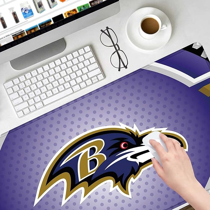 Large Mouse Pad Desk Mat for Home Office, Gaming Mousepad Extended Desk pad - Computer Keyboard Mouse Mat with Non-Slip Base and Stitched Edge Office Desk Organizers and Accessories