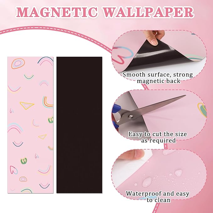 16 Pcs Pink Locker Accessories for Girls, Locker Organizer & Decorations with Shelf, Rug, Magnetic Wallpaper, Mirror, Whiteboard, Pen Holder, Markers, Magnets for Back to School Office Gym