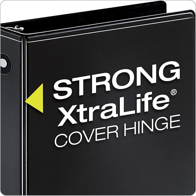 Cardinal Economy 3-Ring Binders, 4", Slant-D Rings, Holds 835 Sheets, Black, Case of 6 & Economy 3-Ring Binders, 1", Round Rings, Holds 225 Sheets, Black, Carton of 12