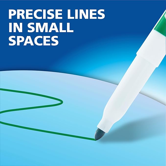 EXPO Dry Erase Markers Whiteboard Markers with Low Odor Ink Fine Tip Assorted Vibrant Colors 21 Count