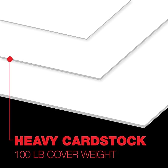 Accent Opaque 18” x 12” White Cardstock Paper, 100lb, 271gsm – 800 Sheets (4 Reams) – Premium Smooth Heavy Cardstock, Printer Paper for Invitations, Cards, Menus, Business Cards – 188096C