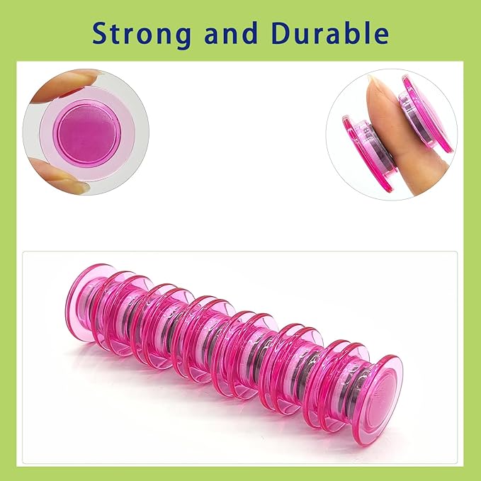 Fridge Magnets - 42 Pack Strong Refrigerator Magnets, Heavy Duty Small Magnets for Whiteboard, Locker, Crafts, Office, Classroom Use - Clear Decorative Cute Round Mini Magnet for Fridge (Rose)