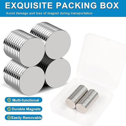 Small Magnets, 40 Pack Refrigerator Magnets 18x2mm Rare Earth Magnets Neodymium Magnets for Crafts, Whiteboard, Kitchen Cabinet