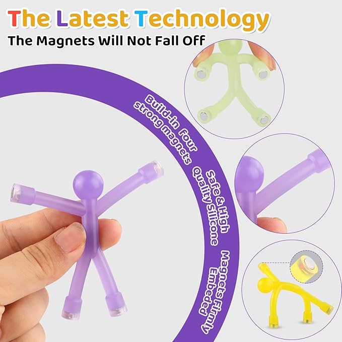 TRYMAG Men Fridge Magnets, 30 Pcs Cute Magnets Fridge for Adults, Funny Humanoid Magnetic Toys for Fridge, Mini Humanoid Colorful Magnetic People for Locker, Kids, School Decoration