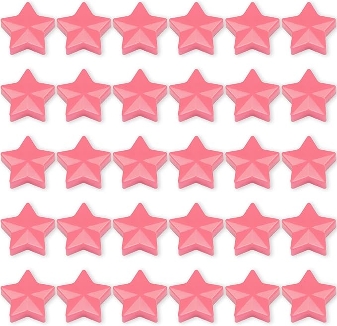 ZDZBLX 30 Pack Pink Fridge Magnets, Strong Refrigerator Magnets, Small Heavy Duty Magnets for Whiteboard, Cute Decorative Star Mini Magnet for Fridge, Office, Kitchen, Classroom, Home, Locker, Craft