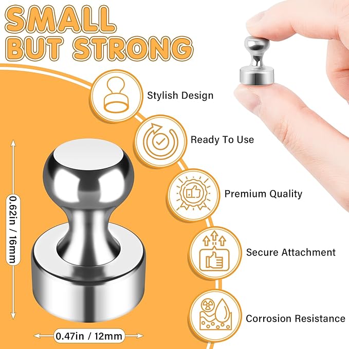20Pcs Fridge Magnet Refrigerator Magnets, Whiteboard Magnets, Magnets Fridge, Strong Magnet for Kitchen, Office, Classroom, Map, Locker Decor