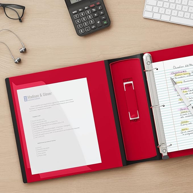 Staples 807717 Better 3-Inch D 3-Ring View Binder Red (18367)