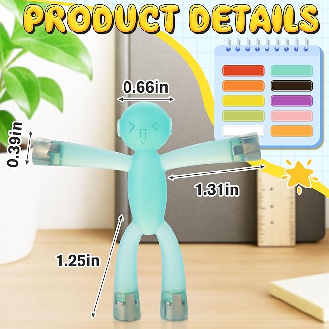 10 Pack Magnetic Men Figures, Fridge and Locker Magnets for Refrigerator, Office, Travel Use, and Home Decor for Adults