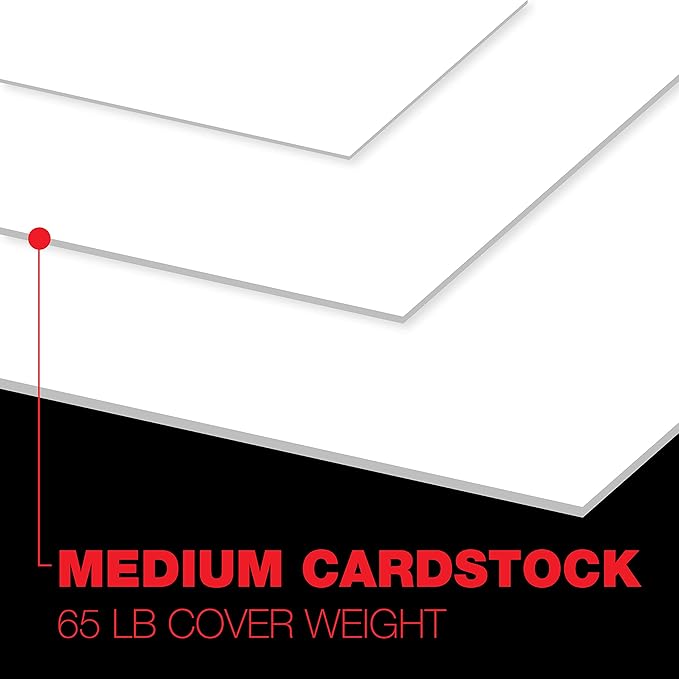 Accent Opaque White 11” x 17” Cardstock Paper, 65lb, 176gsm – 200 Sheets (1 Ream) – Premium Medium Weight Super Smooth Cardstock, Printer Paper for Ink Heavy Invitations, Cards, Images – 121954R