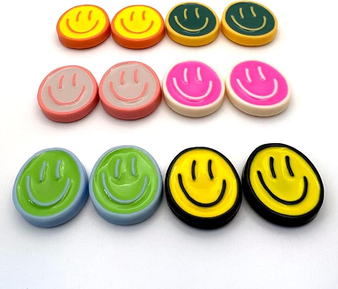 12PCS Strong Fridge Magnets, Colorful Decorative Smiling Face Refrigerator Magnets, Cute Whiteboard Magnets, for Office Classroom Cabinets and Dishwasher