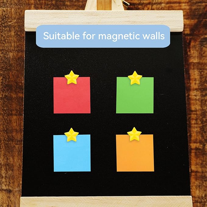 ZDZBLX 30 Pack Yellow Fridge Magnets, Strong Refrigerator Magnets, Small Heavy Duty Magnets for Whiteboard, Cute Decorative Star Mini Magnet for Fridge, Office, Kitchen, Classroom, Home, Locker, Craft