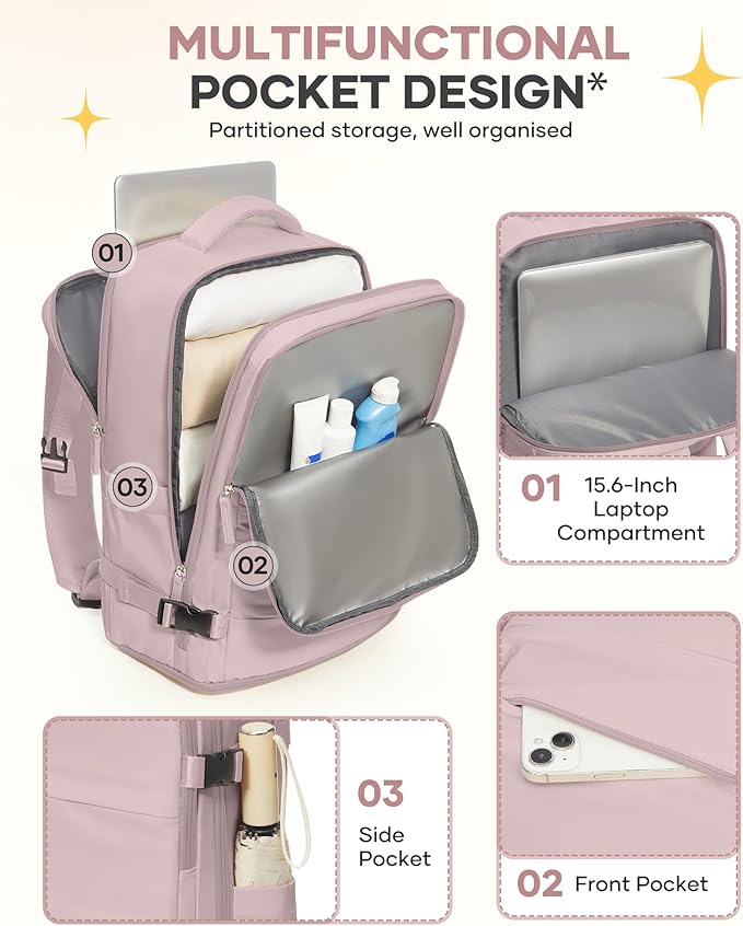 Travel Backpack For Women Men Airline Approved Carry On Backpack Flight Approved Waterproof Sports Backpack Casual Daypack Small Hiking Backpacks