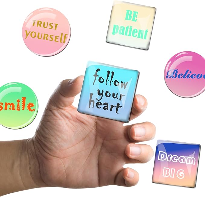 Photo Magnet Picture Custom Refrigerator Magnets Personalized Fridge Magnets (40MM-Round-Text, 1PCS)