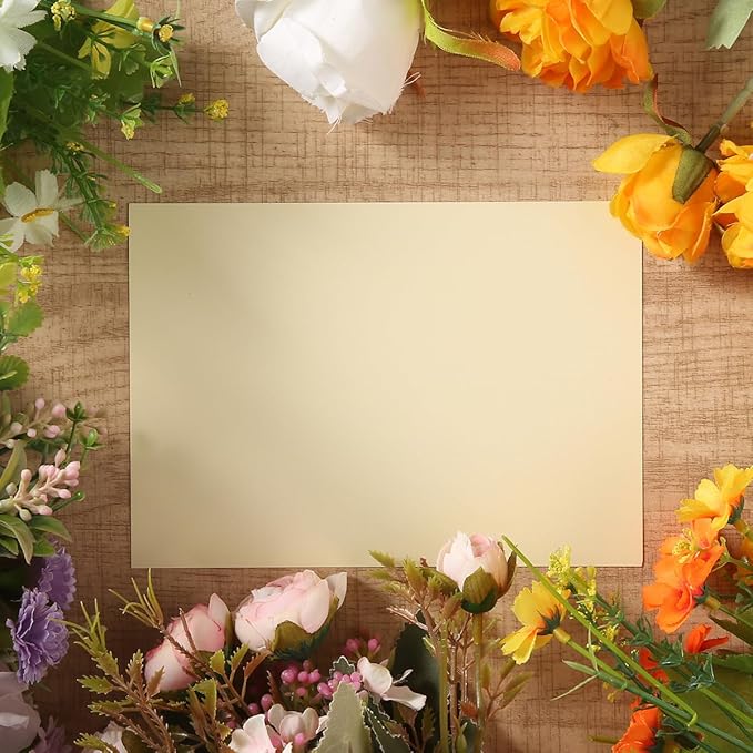 50 Sheets Colored Cardstock Paper 5 Colors, 250 GSM Heavy Card Stock for DIY Art Projects, Cards (Brown, 5x7)
