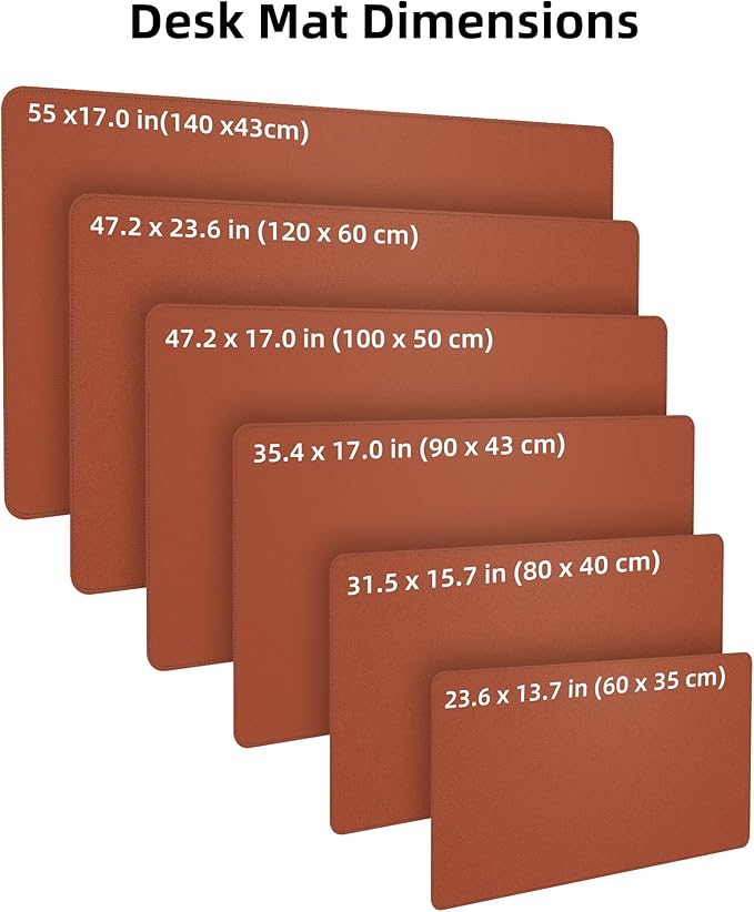 Leather Desk Pad Protector,Office Desk Mat,Large Mouse Pad, Non-Slip PU Leather Desk Blotter,Desk Pad,Waterproof Desk Writing Pad for Office and Home (Black,31.5" x 15.7")