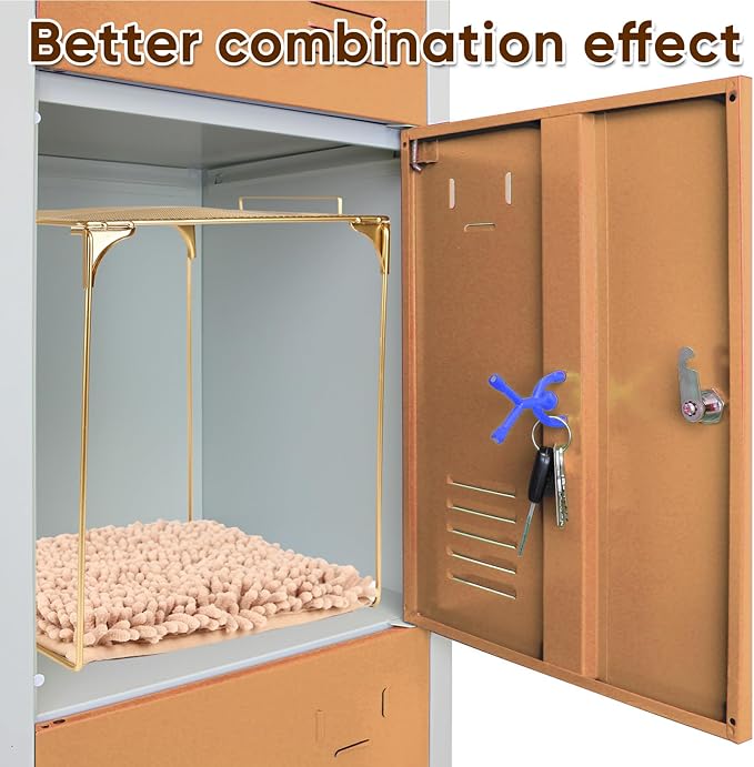 Locker Rug School Rugs Carpet Chenille 100% Microfiber Locker Carpet with Non Skid Backing Locker Decorations (Taupe, 10 * 10)