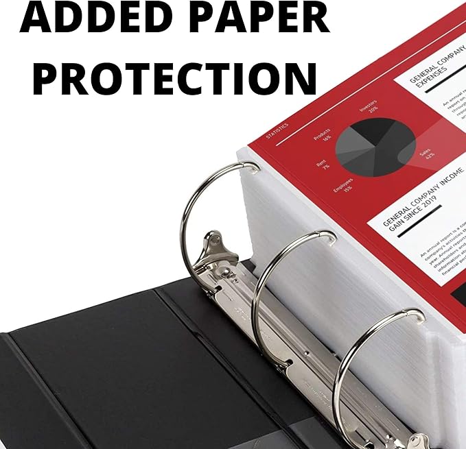 Extra-Large 3-Ring Binder | Heavy-Duty 5-Inch D-Ring Office Organizer | Crystal Clear Overlay View Binder | Archival-Grade Legal Storage | Holds 950+ Sheets | Interior Pockets | Pack of 2