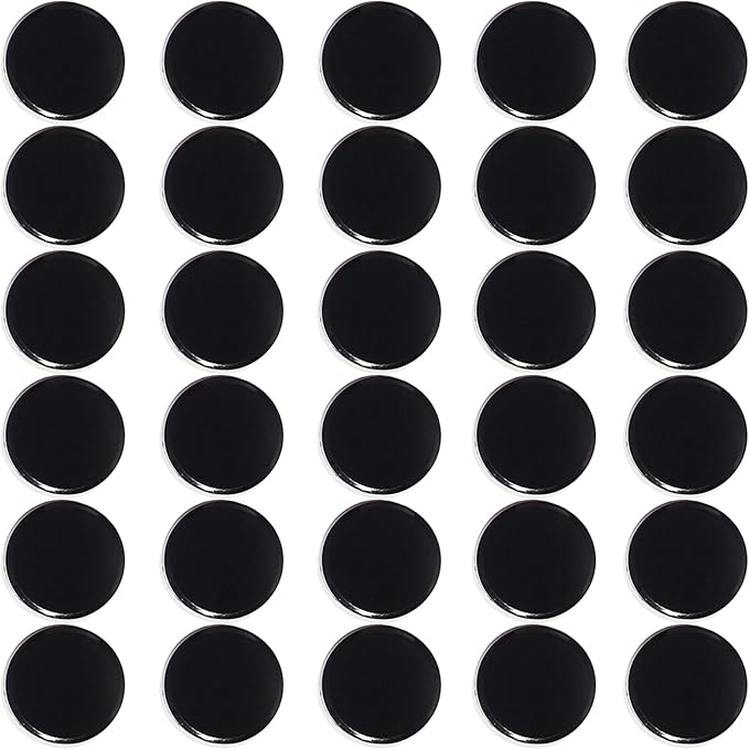 Fridge Magnets, 30 Pcs Strong Refrigerator Magnets, Heavy Duty Round Small Magnets for Whiteboard Fridge Locker Craft,Decorative Cute Mini Magnet for School Classroom Office Kitchen Home, Black