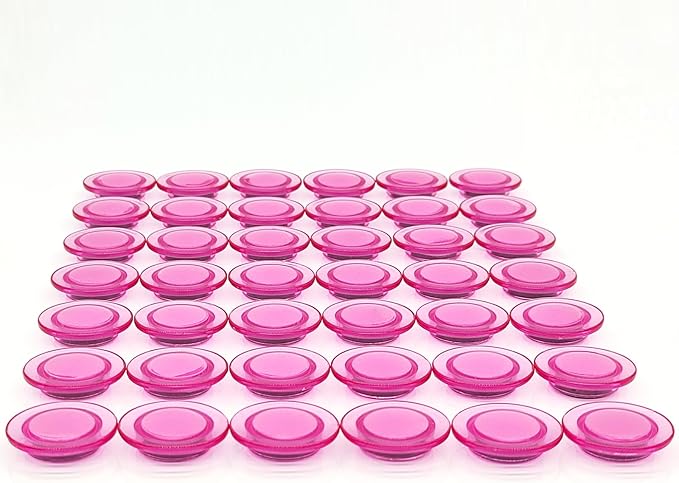 Fridge Magnets - 42 Pack Strong Refrigerator Magnets, Heavy Duty Small Magnets for Whiteboard, Locker, Crafts, Office, Classroom Use - Clear Decorative Cute Round Mini Magnet for Fridge (Rose)