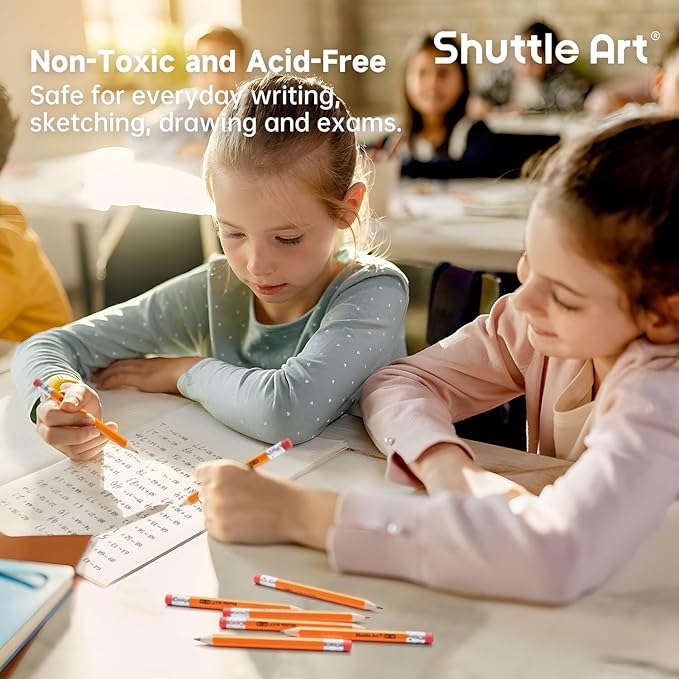 Shuttle Art 400 Pack Golf Pencils With Erasers, #2 HB Pencils Bulk, 3.5” Mini Pencil, Pre-Sharpened Small Pencil for Kids Teachers Classroom Games, Back to School Supplies