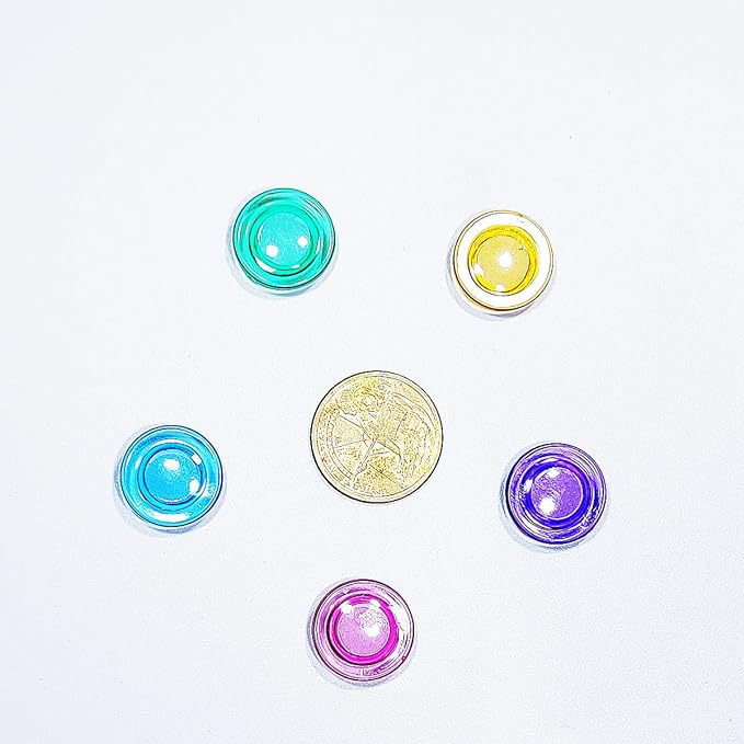 50 PCS 5 Colors Round Magnets for Whiteboard, Cute Small Magnet, Mini Refrigerator Magnets Whiteboard Magnets Colorful Locker for Home Classroom Teachers Offices