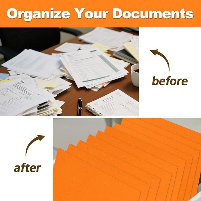 Folders with Pockets, LAYZZ 60 Pack Paper Pocket Folders, 2 Pocket Folders Fits Letter Size Paper, for School Office and Home (Orange)
