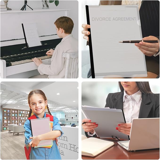 100 Pack Clear Report Covers with Sliding Bars, Plastic Report Folder Presentation File Folders Binder Resume Covers Document Binder for Business, 30 Sheet Capacity