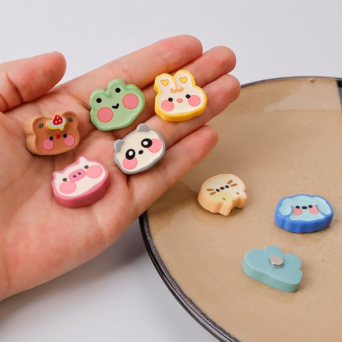 8 Pcs Cute Animal Refrigerator Magnets - Pet Decor for Photos, Notes, Menus | Fridge, Locker & Metal Board