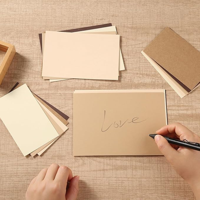 50 Sheets Colored Cardstock Paper 5 Colors, 250 GSM Heavy Card Stock for DIY Art Projects, Cards (Brown, 5x7)