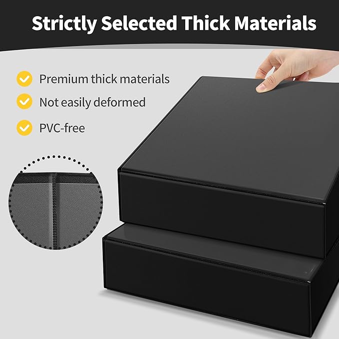 SUNEE 3 Ring Binder 3 Inch 1 Pack, Clear View Binder Three Ring PVC-Free (Fit 8.5x11 Inches) for School or Office Supplies, Black