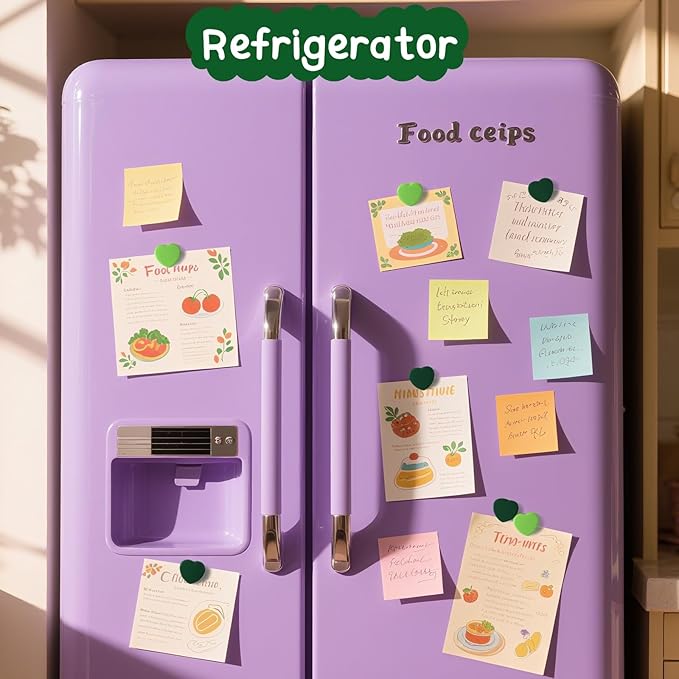 20PCS Fridge Magnets - Heavy Duty Refrigerator Magnets, Cute Small Strong Magnets for Whiteboard, Lockers & Kitchen - Mini Decorative Heart Magnet for Home, School Office Crafts Locker (Green)