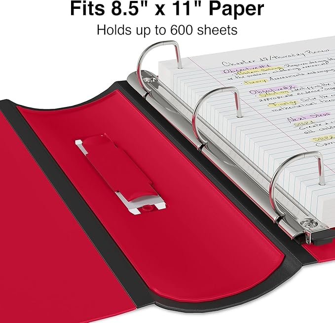 Staples 807717 Better 3-Inch D 3-Ring View Binder Red (18367)