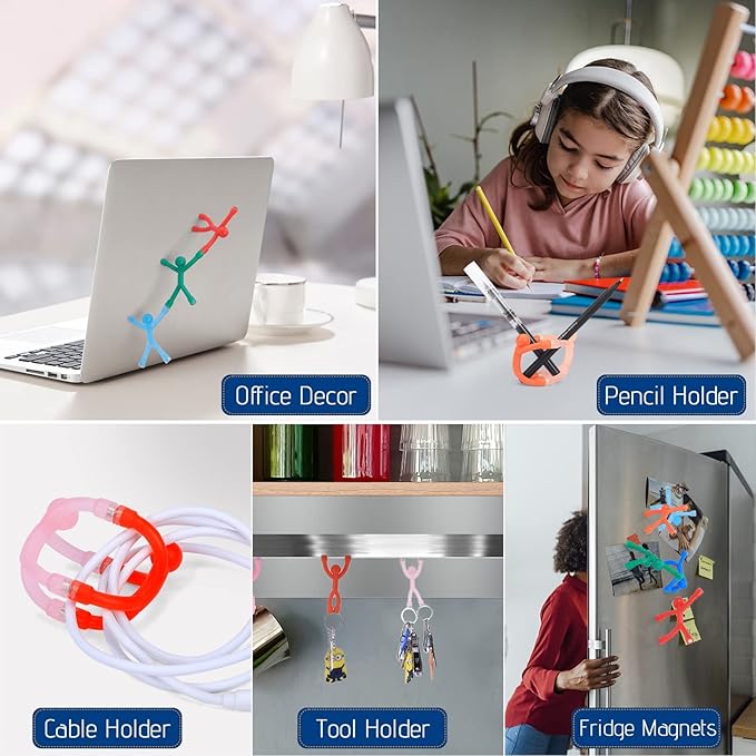 TRYMAG Men Fridge Magnets, 20 Pcs Cute Magnets Fridge for Adults, Funny Humanoid Toys for Kids, Humanoid Mini People Colorful Magnetic for Locker, Office, School Decoration