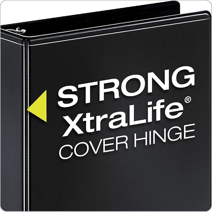 Cardinal Economy 3-Ring Binders, 4", Slant-D Rings, Holds 835 Sheets, Black, Case of 6 & Economy 3-Ring Binders, 1", Round Rings, Holds 225 Sheets, Black, Carton of 12