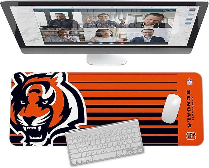 SOAR NFL Unisex Multifunctional Desk Mat for Desktop, (31.5"x12") - Ultra Soft Fabric with Non-Slip Rubber Backer - Water Resistant & Durable Nylon Stitching - Officially Licensed NFL, Desk Pad