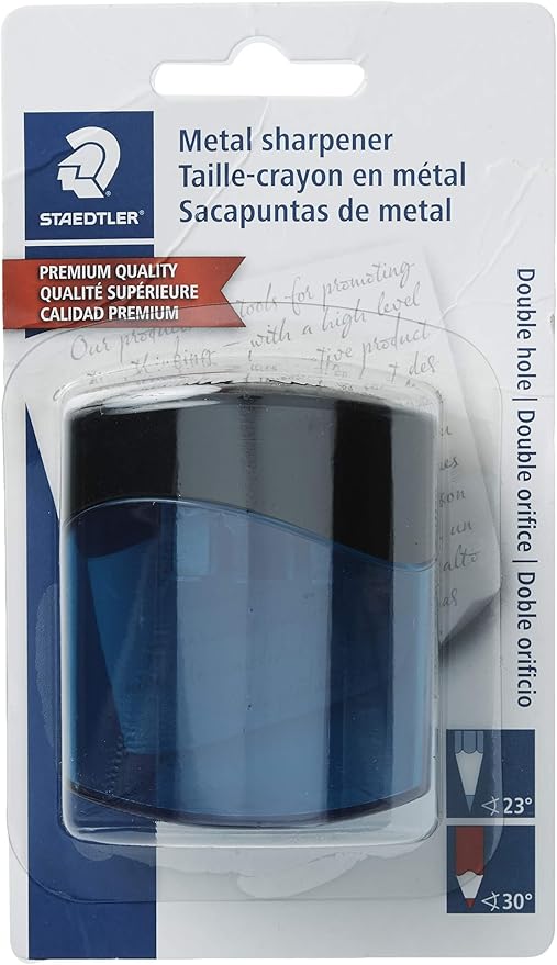 STAEDTLER(R 2-Hole Metal Pencil Sharpener (assorted) (Pack of 2)